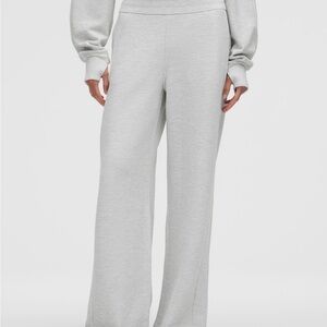 Scuba Mid-Rise Wide-Leg Pant Waffle